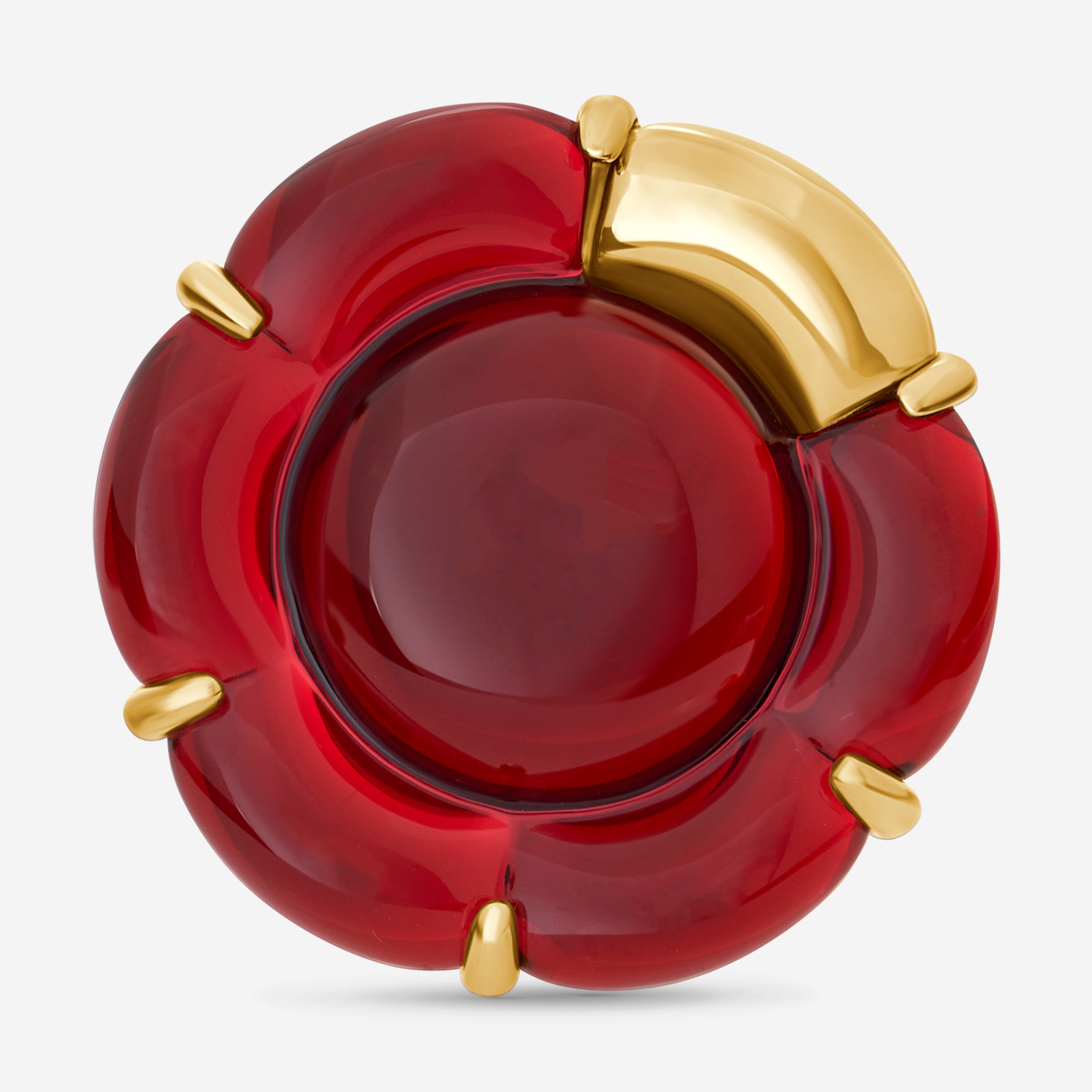 Baccarat Vermeil, Red Crystal Flower Statement Ring 2807663 - THE SOLIST