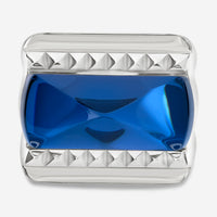 Baccarat Sterling Silver, Blue Crystal Statement Ring 2808043 - THE SOLIST