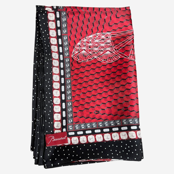 Baccarat Louxor Twill Silk Maxi Tie Red Scarf 2809049