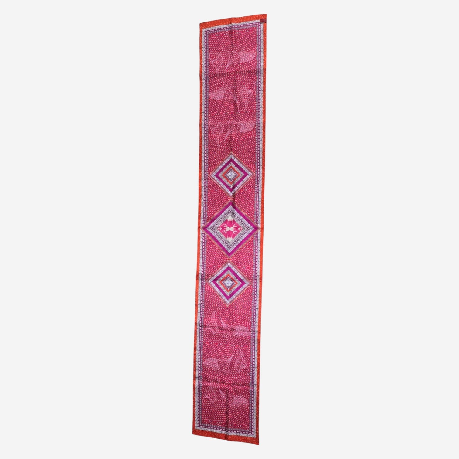 Baccarat Louxor Twill Silk Maxi Tie Pink Scarf 2810213