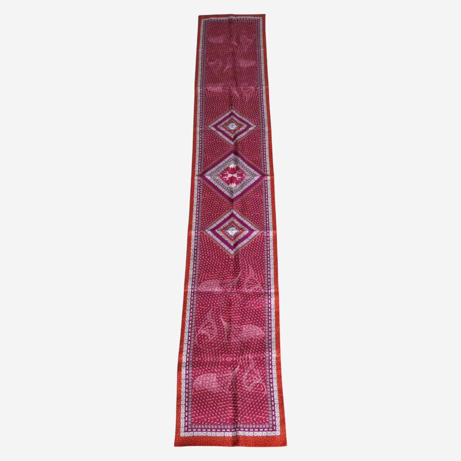 Baccarat Louxor Twill Silk Maxi Tie Pink Scarf 2810213