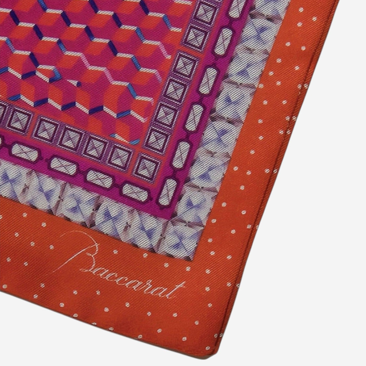 Baccarat Louxor Twill Silk Maxi Tie Pink Scarf 2810213