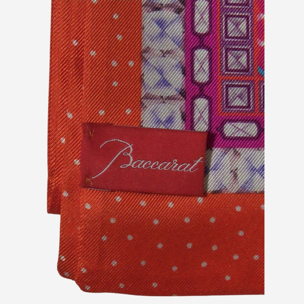 Baccarat Louxor Twill Silk Maxi Tie Pink Scarf 2810213