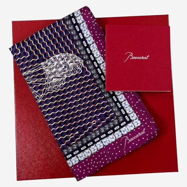 Baccarat Louxor Twillsilk Maxi Tie Purple Scarf 2810214
