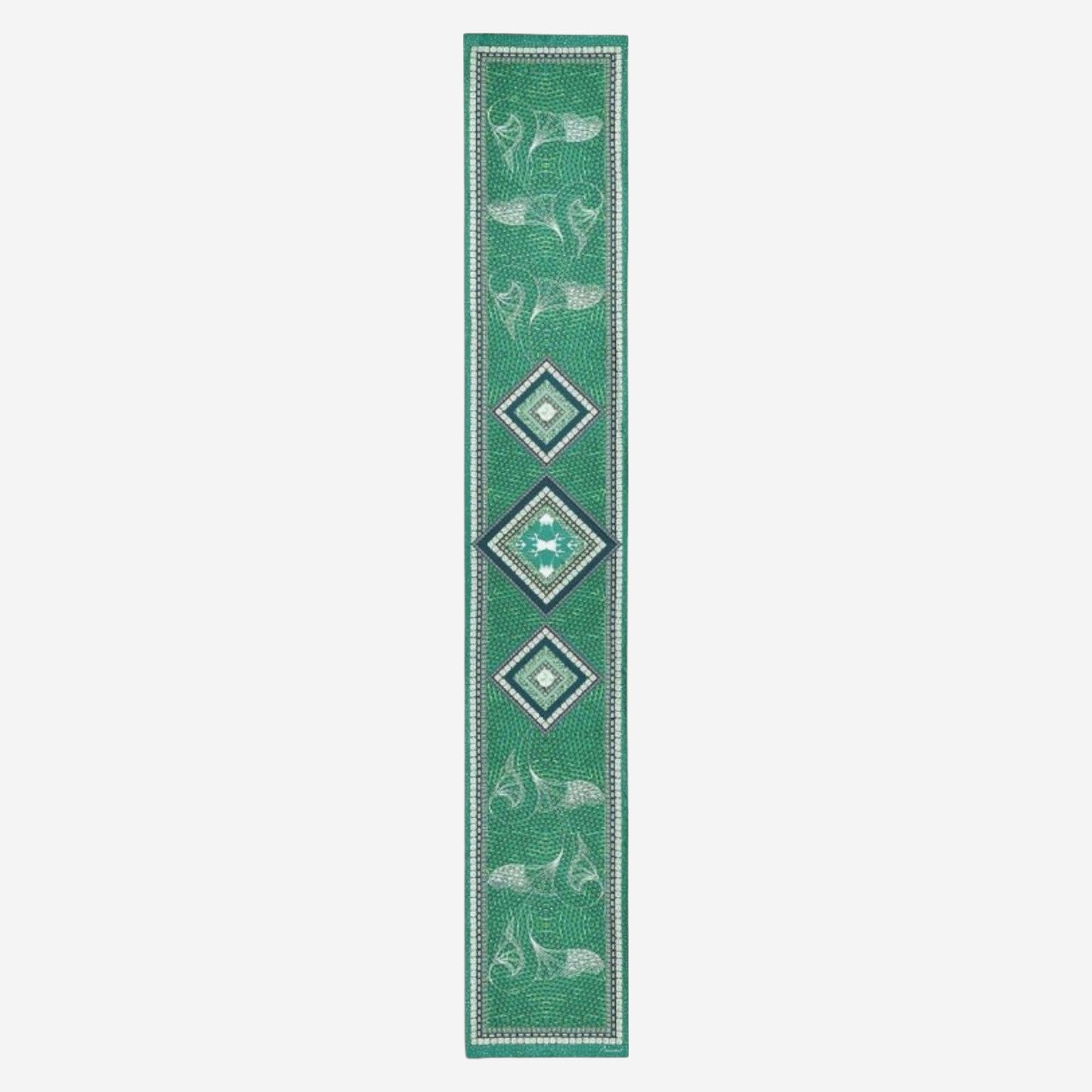 Baccarat Louxor Twill Silk Maxi Tie Green Scarf 2810215
