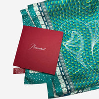 Baccarat Louxor Twill Silk Maxi Tie Green Scarf 2810215