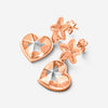Baccarat 18K Gold Plated on Sterling Silver, Gold Crystal Heart And Star Drop Earrings 2812899