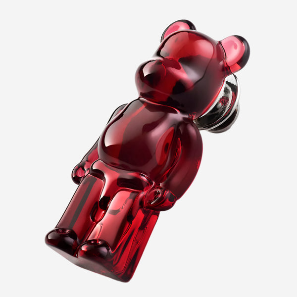 Baccarat Bearbrick Sterling Silver & Red Crystal Pin 2814112