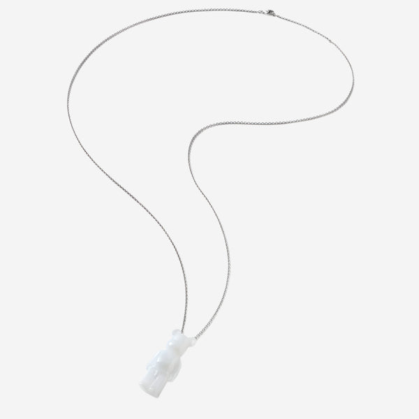 Baccarat Bearbrick Sterling Silver & White Crystal Pendant Necklace 2814116 - THE SOLIST