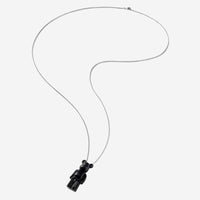 Baccarat Bearbrick Sterling Silver & Black Crystal Pendant Necklace 2814117 - THE SOLIST