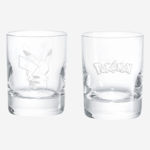 Baccarat Pikachu Poke Ball Engraved Crystal Tumblers Set of 2 2815138