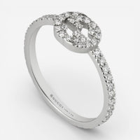 Gucci Interlocking G 18K White Gold Diamond Ring Sz. 6.75 YBC6791130010 - THE SOLIST