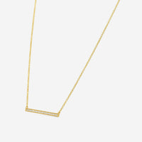 Sydney Evan Long Bar 14K Yellow Gold Diamond Pendant Necklace N29230S-YB18XT