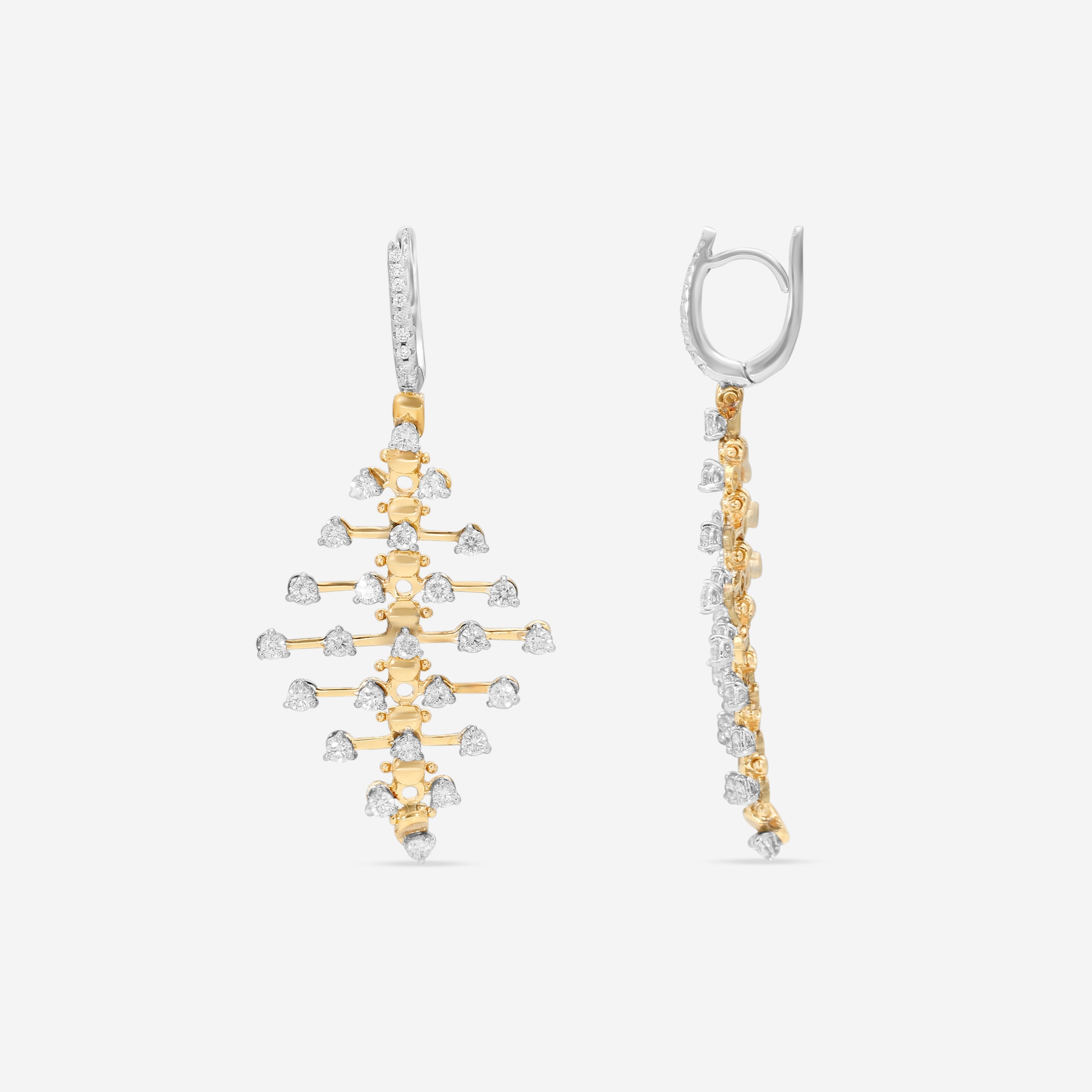 Crivelli 18K Yellow Gold Small Soft Diamond Drop Earrings 295-3507 - THE SOLIST