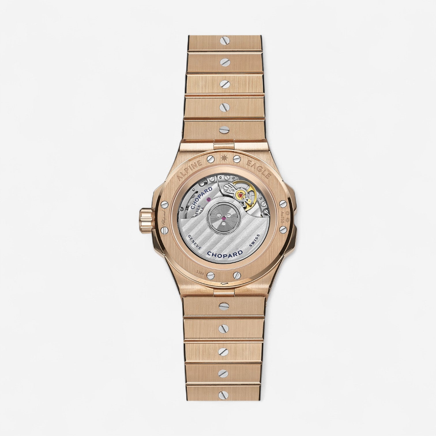 Chopard Alpine Eagle 18K Rose Gold Diamond Automatic Ladies Watch 295384-5001