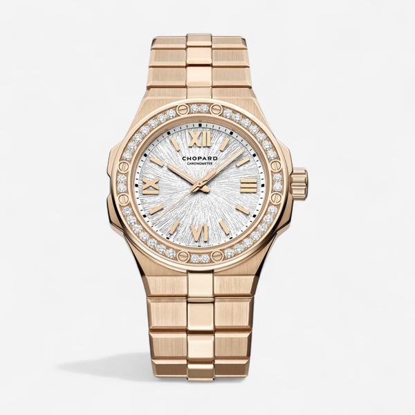 Chopard Alpine Eagle 18K Rose Gold Diamond Automatic Ladies Watch 295384-5001