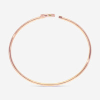 Damiani 18K Rose Gold Diamond Heart Bangle Bracelet 20083330