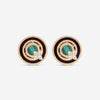 Roberto Coin Love in Verona 18K Rose Gold Diamond, Black Jade & Malachite Stud Earrings 8883125AXERX