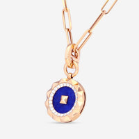 Roberto Coin Obelisco 18K Rose Gold Diamond & Blue Lapis Pendant Necklace 8883122AX19XB - THE SOLIST