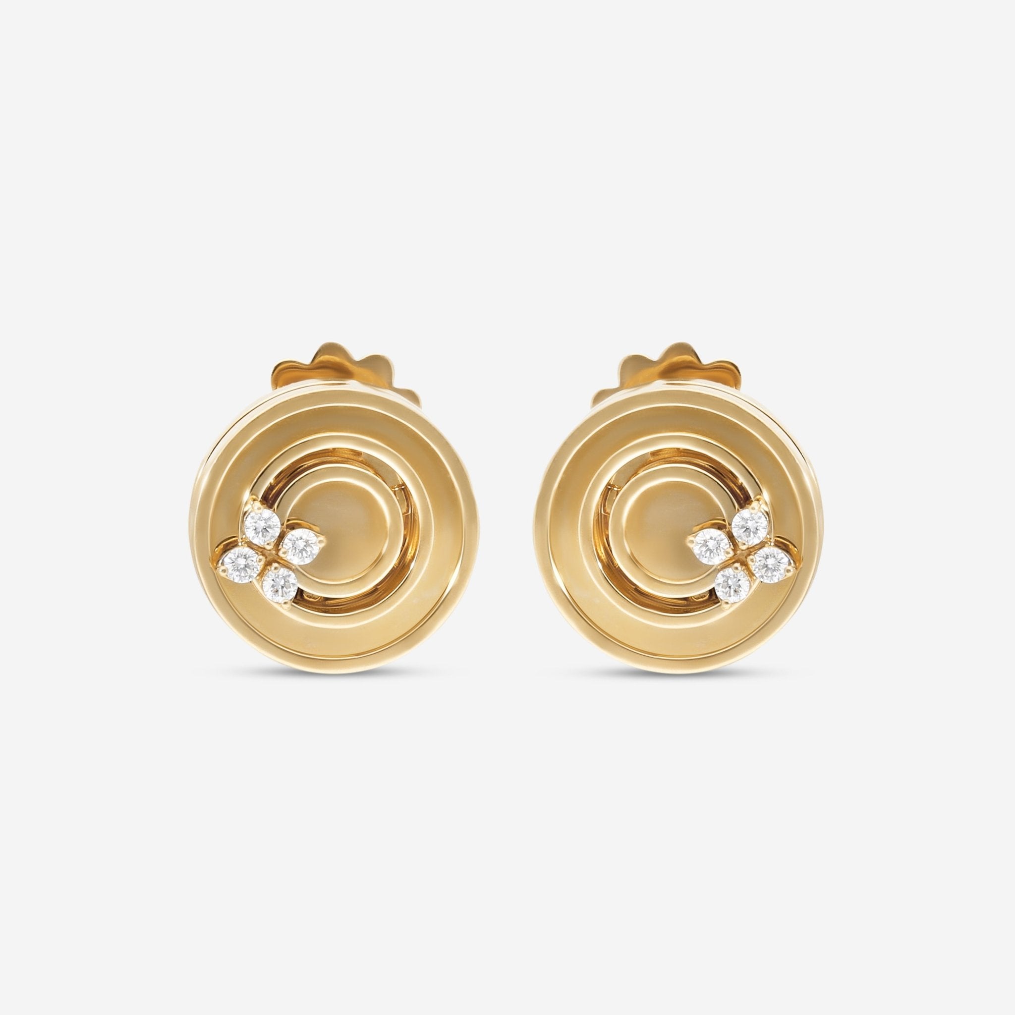 Roberto Coin Love in Verona 18K Yellow Gold Diamond Earrings 8883124AYERX