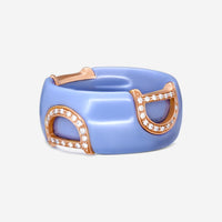 Damiani D. Icon 18K Rose Gold & Ceramic Diamond Band Ring 20072922