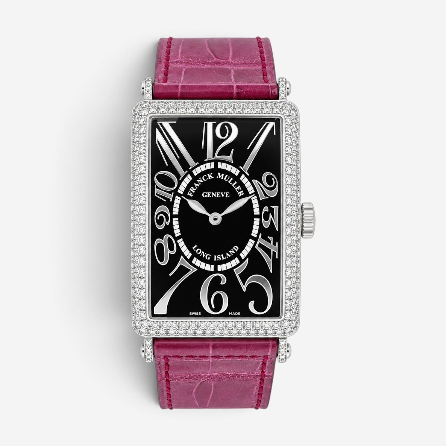 Franck Muller Long Island 18K White Gold Diamond Automatic Unisex Watch 1200SCD