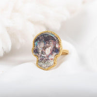 Amáli One of a Kind 18K Yellow Gold Andamooka Opal Statement Ring Sz. 7 R-2282