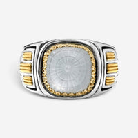 Konstantino Dome Sterling Silver & 18K Yellow Gold Mother of Pearl Ring Sz. 7 DKJ973-313-S7 - THE SOLIST