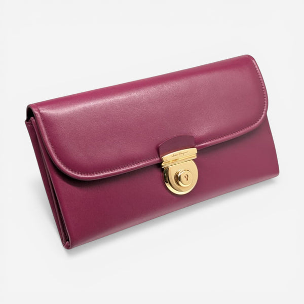 Salvatore Ferragamo Anemone 614935 Magenta Crossbody Bag MSRP $960 - THE SOLIST