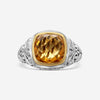 Charles Krypell Sterling Silver and 18K Yellow Gold, Citrine Ring Sz. 6.5 3-6643-SC