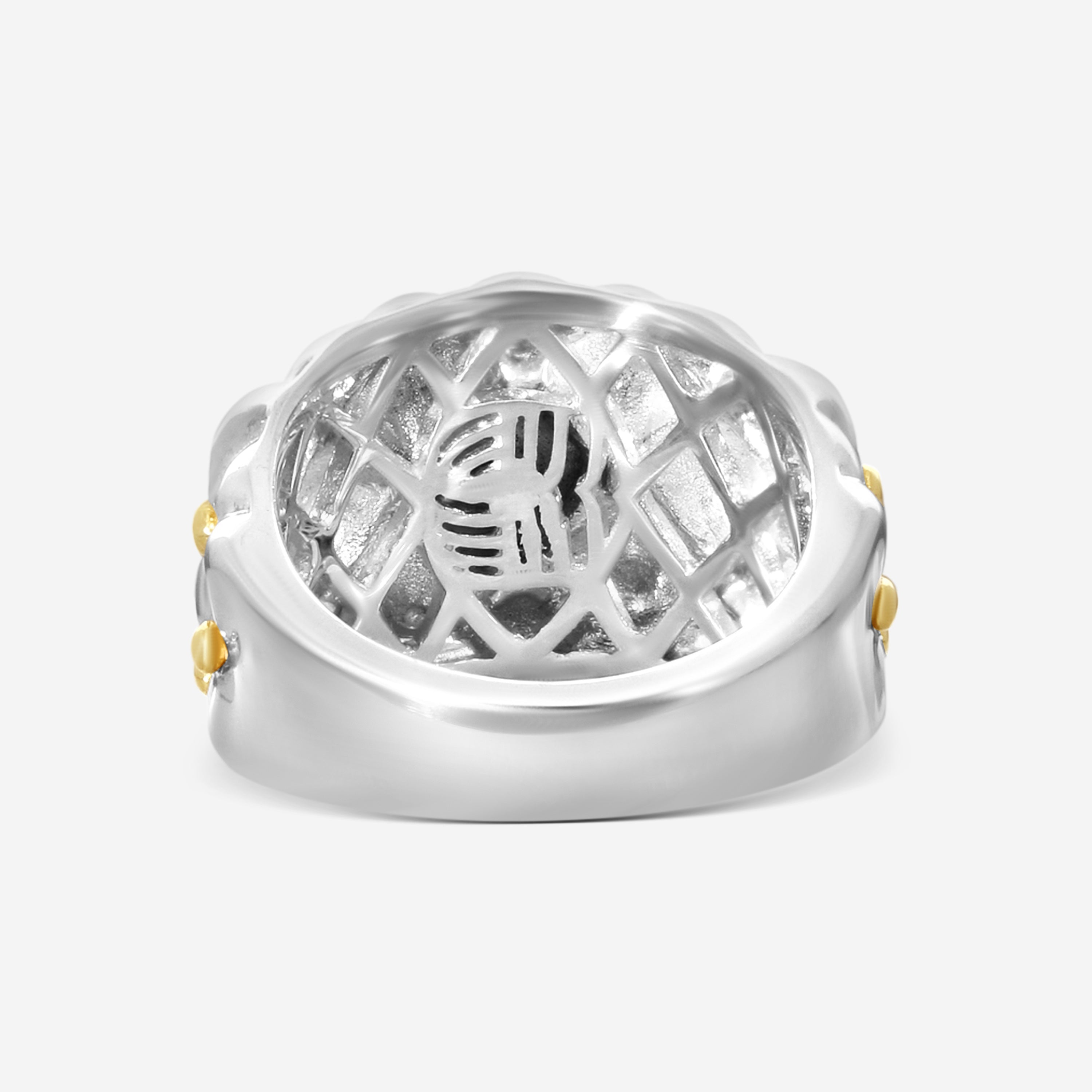 Charles Krypell Sterling Silver and 18K Yellow Gold Band Ring 3-6901-TFSG