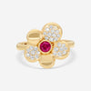 Crivelli Daisy 18K Rose Gold Diamond & Sapphire Ring Sz. 6.5 302-R798M-AN - THE SOLIST
