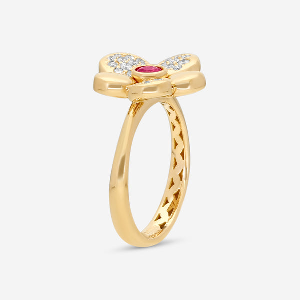 Crivelli Daisy 18K Rose Gold Diamond & Sapphire Ring Sz. 6.5 302-R798M-AN - THE SOLIST