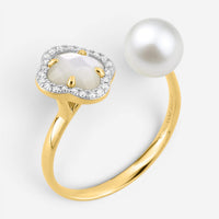 Morganne Bello Victoria Pearls 18K Yellow Gold Multi-Gemstone Ring 3061YB211D