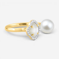 Morganne Bello Victoria Pearls 18K Yellow Gold Multi-Gemstone Ring 3061YB211D