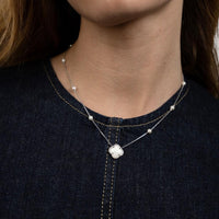 Morganne Bello Victoria Pearls 18K White Gold Pearl & Diamond Necklace 3063WB111