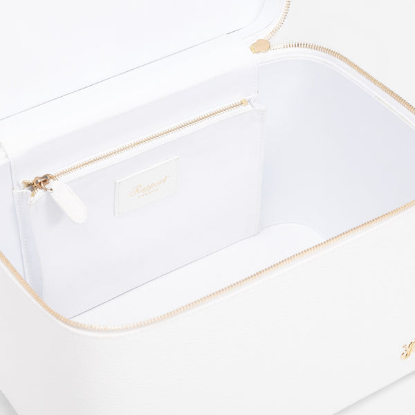 Rapport Tuxedo White Leather Vanity Case BR111 - THE SOLIST