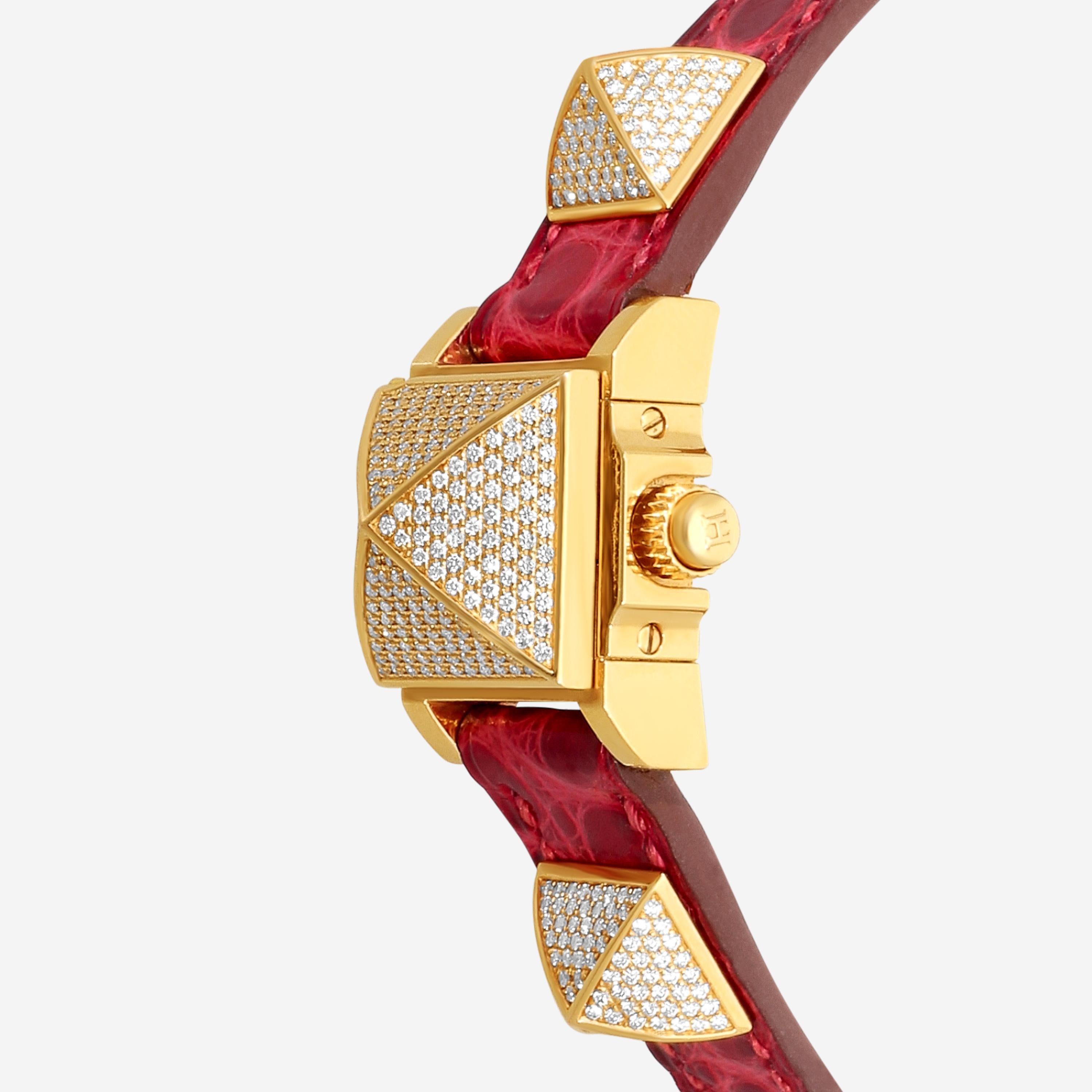 Hermès Vintage 18K Rose Gold Quartz Ladies Watch ME2.171