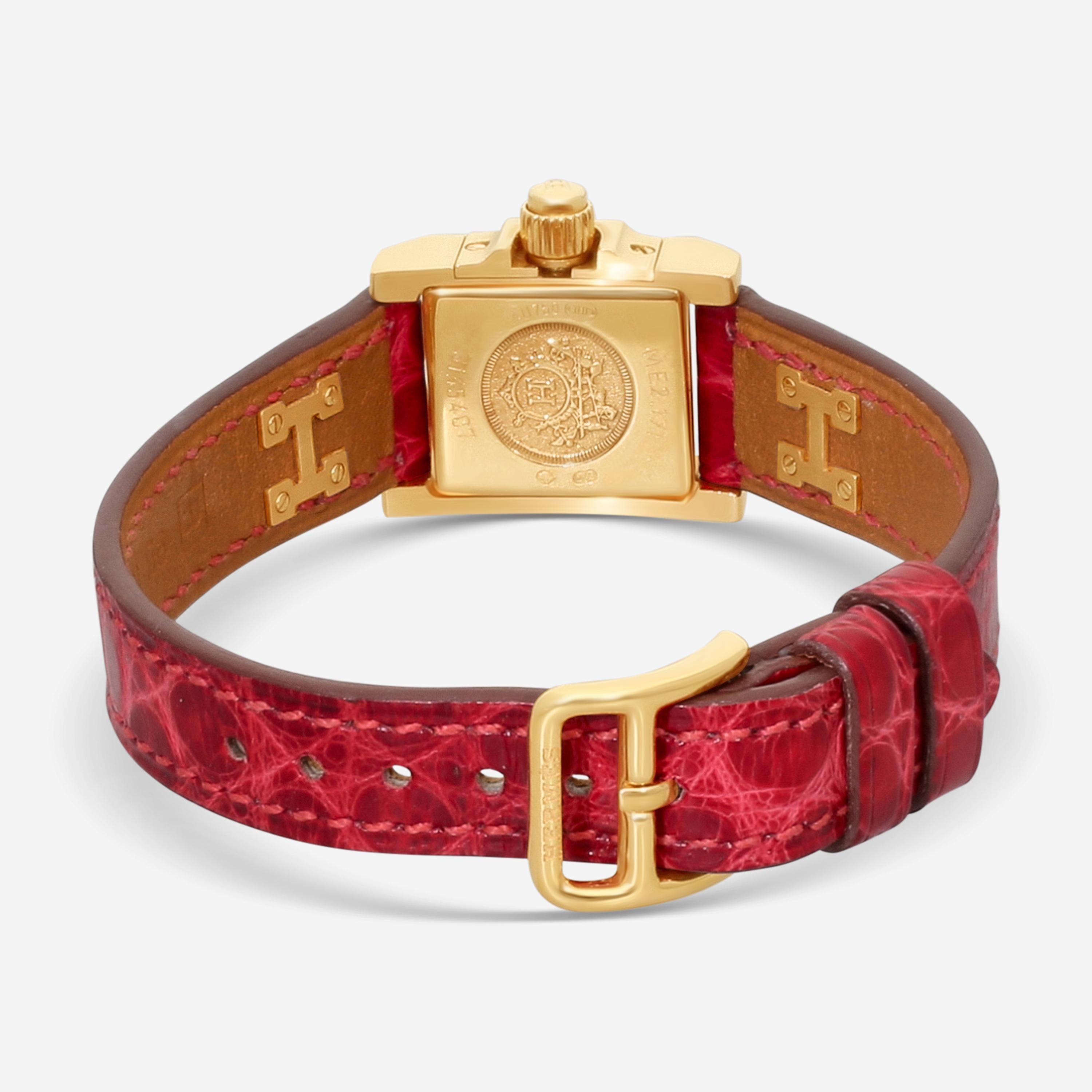 Hermès Vintage 18K Rose Gold Quartz Ladies Watch ME2.171