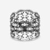 Crivelli 18K White Gold Diamond Fascia Bombata Griffata Ring Sz. 6.5 320-R93593 - THE SOLIST