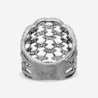 Crivelli 18K White Gold Diamond Fascia Bombata Griffata Ring Sz. 6.5 320-R93593 - THE SOLIST
