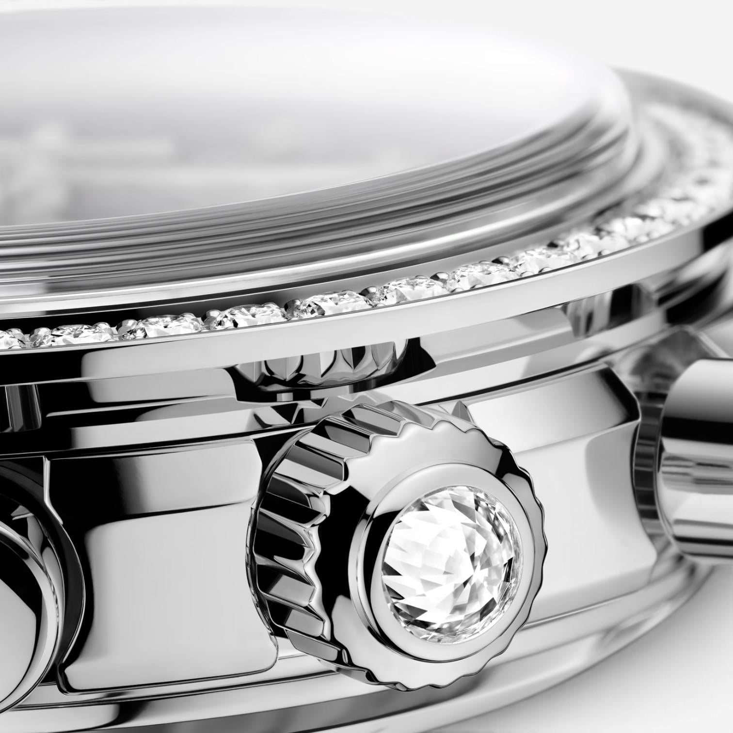 Omega Speedmaster 38 Stainless Steel Diamond Automatic Unisex Watch 324183850600
