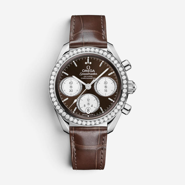 Omega Speedmaster 38 Stainless Steel Diamond Automatic Unisex Watch 32418385063