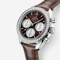Omega Speedmaster 38 Stainless Steel Diamond Automatic Unisex Watch 32418385063