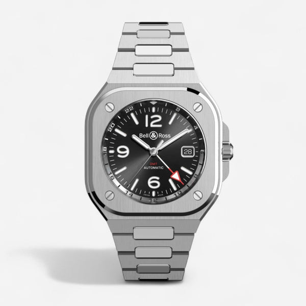 Bell & Ross BR 05 GMT Stainless Steel Automatic Men's Watch BR05G-BL-ST/SST - THE SOLIST