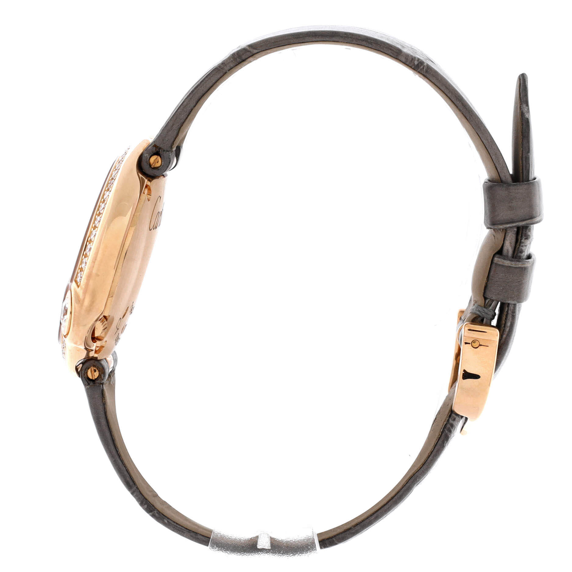 Cartier Ballon Blanc de Cartier Quartz Watch Rose Gold with Diamond Bezel and Alligator 30