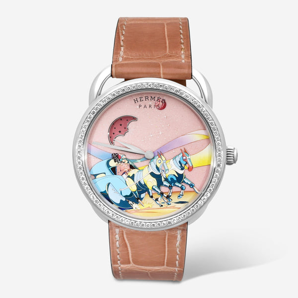 Hermès Arceau Space Derby 18K White Gold Automatic Unisex Watch AR7.B91 - THE SOLIST