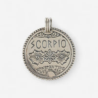 Konstantino Zodiac Scorpio Sterling Silver & 18K Yellow Gold Diamond Carved Pendant MEKJ633-109 - THE SOLIST