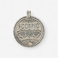 Konstantino Zodiac Scorpio Sterling Silver & 18K Yellow Gold Diamond Carved Pendant MEKJ633-109 - THE SOLIST