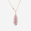 Crivelli Fantasy 18K Rose Gold Diamond & Pink Sapphire Drop Pendant Necklace 356-SP400 - THE SOLIST